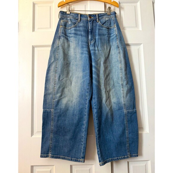 Pilcro Denim - Anthropologie Pilcro The Kenna Mid-Rise Heritage Barrel Leg Jeans Denim Size 28